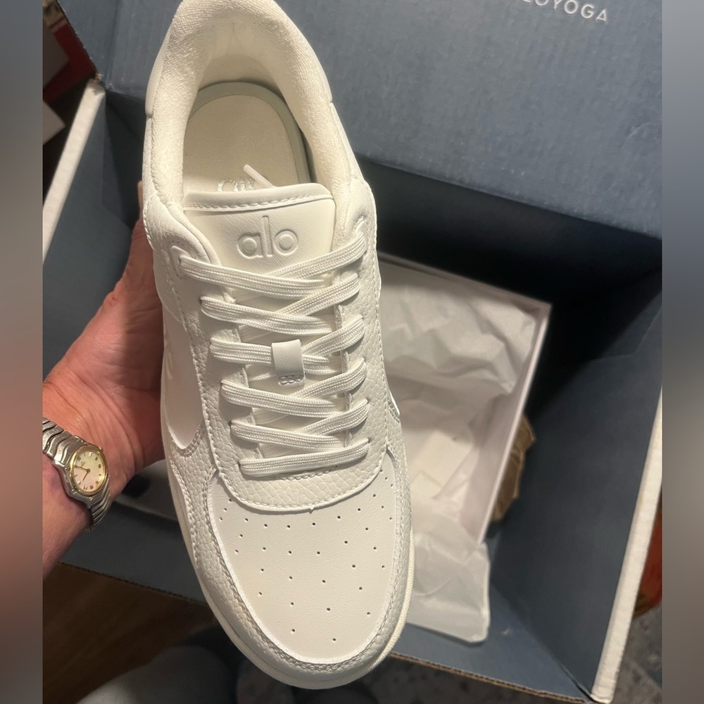 ALO X 01 Classic White Gum Sneakers, size 9. New! Never worn!